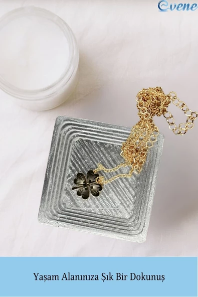 Evene Dekoratif Kase Gümüş Renk Takı Kutusu Yüzük Kolye Kutusu Mum Tabağı Takı Organizer Model 4 - Resim 3