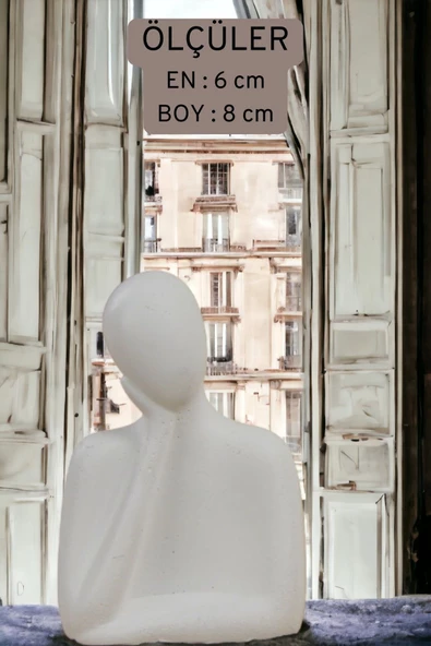 Rugad Biblo Heykel Düşünen Insan Silüeti Büyük Boy Beyaz Model 11 - Resim 4