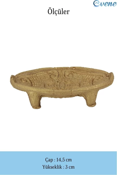 Evene Dekoratif Kase Altın Renk Takı Kutusu Yüzük Kolye Kutusu Mum Tabağı Takı Organizer Model 7 - Resim 2