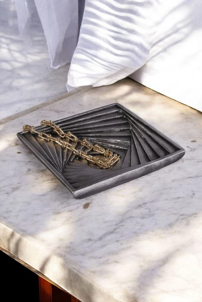 Viselia Takı Tabağı Takı Organizeri Takı Makyaj Kozmetik Düzenleyici Gümüş Eskitme Renk Model 3 ürün görseli 1