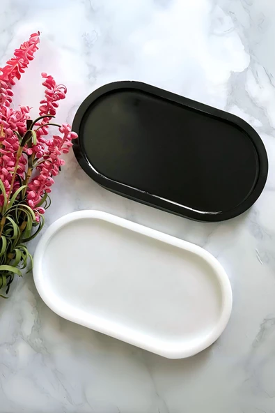 tambana Sunumluk Takı Tabağı Dekoratif Tepsi Obje Seti 2 Parça Model 1009 ürün görseli 1