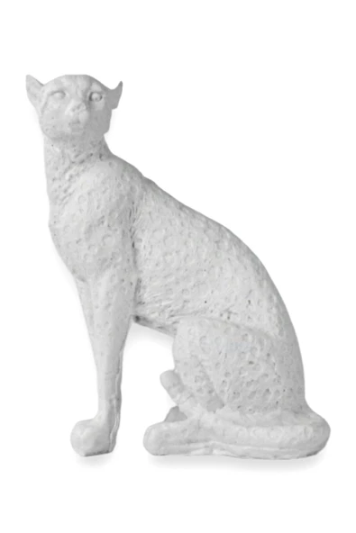 Evene Biblo Dekoratif Obje Heykel Leopar Biblo Dekoratif Süs Eşyası Beyaz Model 33 ürün görseli 1