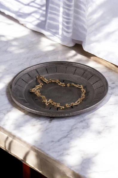 Viselia Takı Tabağı Takı Organizeri Takı Makyaj Kozmetik Düzenleyici Gümüş Eskitme Renk Model 5 ürün görseli 1