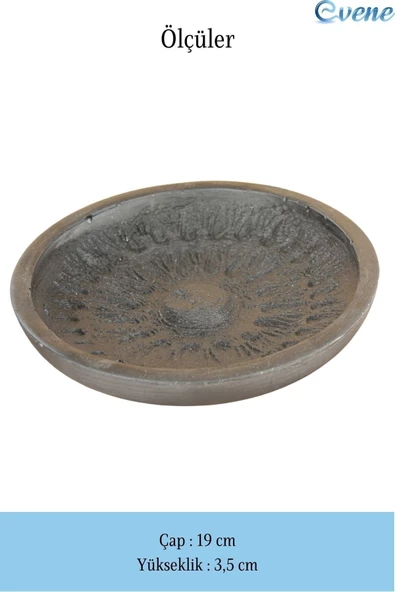 Evene Dekoratif Kase Siyah Takı Kutusu Yüzük Kolye Kutusu Mum Tabağı Takı Organizeri Model 6 - 2