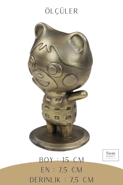 Stein Kohle Dekoratif Küçük Ayı Biblo Heykel El Yapımı Hediyelik Süs Eşyası Sevimli Model Tasarım Ürünü - Resim 2