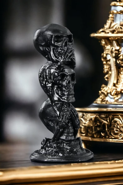 Rugad Biblo Dekoratif Heykel Kuru Kafa Biblosu Siyah Model 29 ürün görseli 1