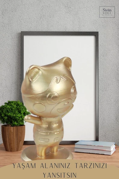 Stein Kohle Dekoratif Küçük Ayı Biblo Heykel El Yapımı Hediyelik Süs Eşyası Sevimli Model Tasarım Ürünü - Resim 3