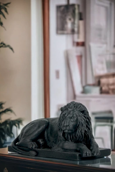 Rugad Biblo Dekoratif Heykel Aslan Biblosu Siyah Model 3 - Resim 2