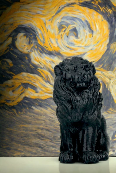 Rugad Biblo Dekoratif Heykel Aslan Biblosu Siyah Model 2 - Resim 3