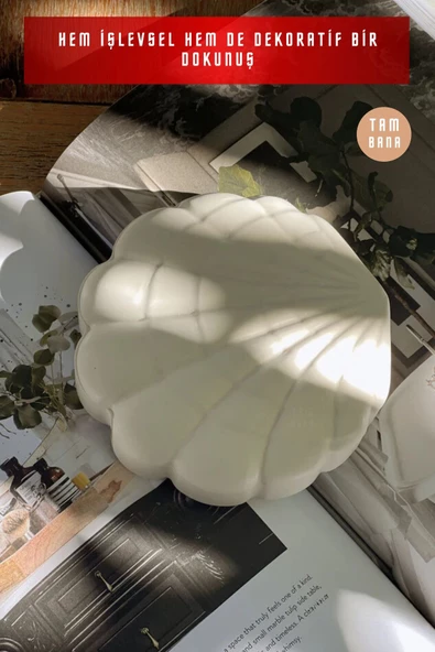 tambana El Yapımı Dekoratif Kutu Kapaklı Takı Kutusu Krem Model 11 - Resim 2