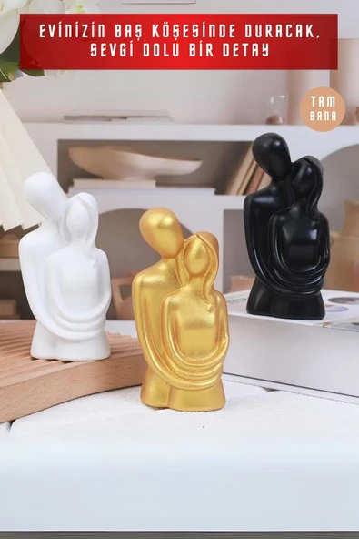 tambana Siyah Heykel Biblo Dekoratif Süs Eşyası Dekoratif Masa Süsü Salon Aksesuarları Model 41 - Resim 4