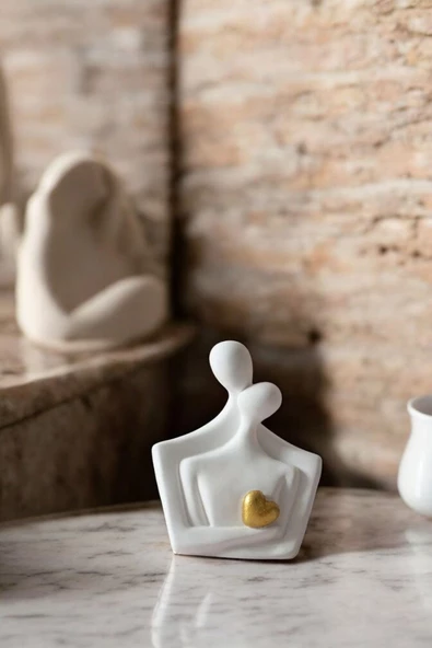 tambana Beyaz Heykel Biblo Dekoratif Süs Eşyası Dekoratif Masa Süsü Salon Aksesuarları Model 47 ürün görseli 1