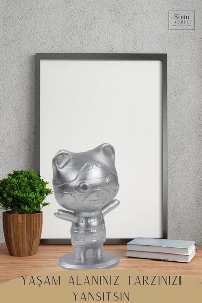 Stein Kohle Dekoratif Küçük Ayı Biblo Heykel El Yapımı Hediyelik Süs Eşyası Sevimli Model Tasarım Ürünü - Resim 2