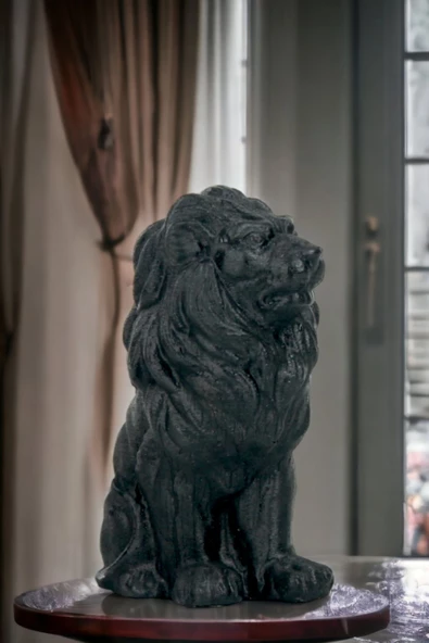 Rugad Biblo Dekoratif Heykel Aslan Biblosu Siyah Model 2 ürün görseli 1