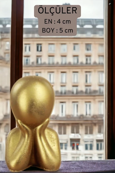 Rugad Biblo Heykel Çocuk Silüeti Küçük Boy Altın Model 13 - Resim 4