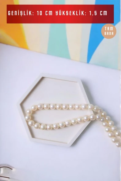 tambana Beyaz Sunumluk Takı Tabağı Dekoratif Tepsi Obje Ev Dekorasyon Model 11 - Resim 3