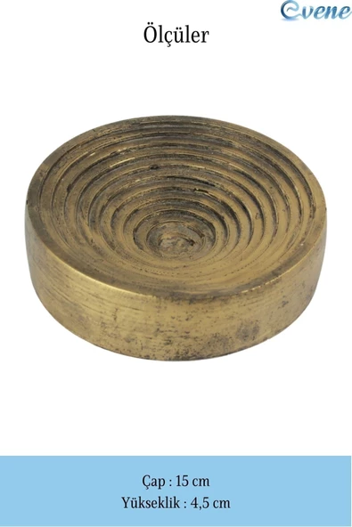 Evene Dekoratif Kase Altın Eskitme Renk Takı Kutusu Yüzük Kolye Kutusu Mum Tabağı Takı Organizer Model 2 - 2