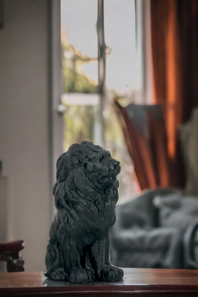 Rugad Biblo Dekoratif Heykel Aslan Biblosu Siyah Model 2 - Resim 2