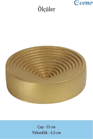 Evene Dekoratif Kase Altın Renk Takı Kutusu Yüzük Kolye Kutusu Mum Tabağı Takı Organizer Model 2 - Resim 2