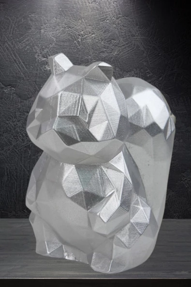 Stein Kohle Dekoratif Sincap Biblo Heykel El Yapımı Sevimli Hediyelik Süs Eşyası Poly Model Tasarım Ürünü ürün görseli 1