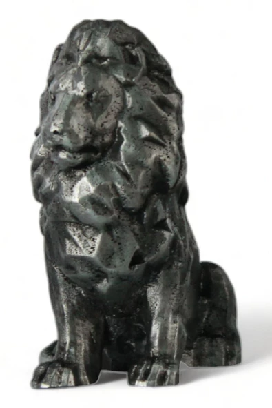 Evene Biblo Dekoratif Obje Heykel Aslan Biblo Dekoratif Süs Eşyası Gümüş Eskitme Renk Model 36 ürün görseli 1