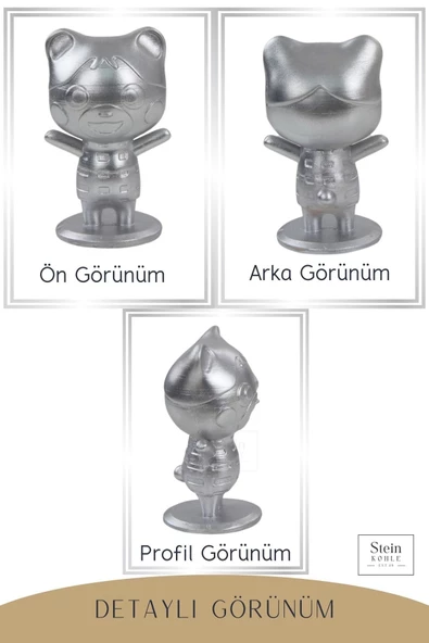 Stein Kohle Dekoratif Küçük Ayı Biblo Heykel El Yapımı Hediyelik Süs Eşyası Sevimli Model Tasarım Ürünü - Resim 3