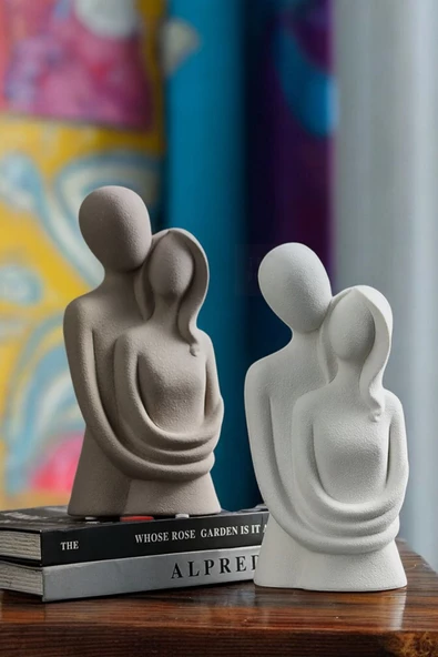 tambana 2’li Heykel Biblo Seti Dekoratif Süs Eşyası Dekoratif Masa Süsü Model 41 ürün görseli 1