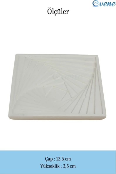 Evene Dekoratif Kase Beyaz Renk Takı Kutusu Yüzük Kolye Kutusu Mum Tabağı Takı Organizer Model 3 - 2