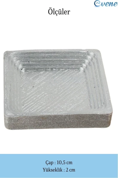 Evene Dekoratif Kase Gümüş Renk Takı Kutusu Yüzük Kolye Kutusu Mum Tabağı Takı Organizer Model 4 - Resim 2