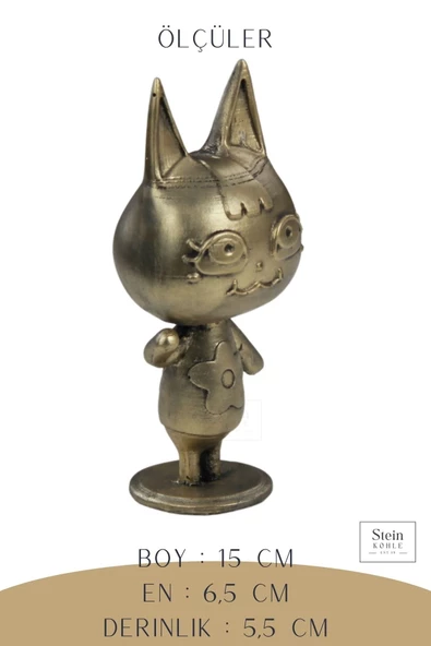 Stein Kohle Dekoratif Küçük Kedi Biblo Heykel El Yapımı Hediyelik Süs Eşyası Sevimli Model Tasarım Ürünü - Resim 2