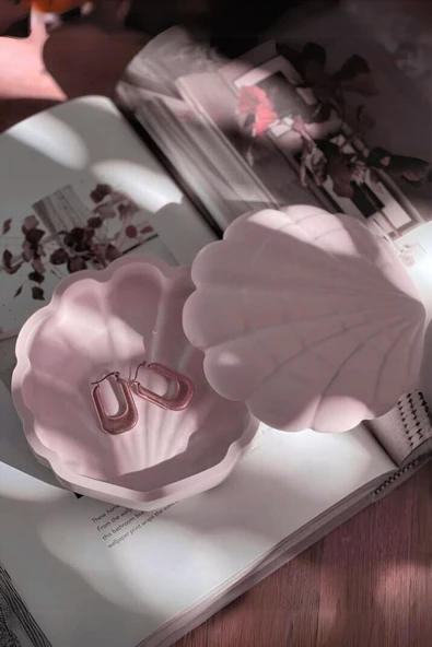 tambana El Yapımı Dekoratif Kutu Kapaklı Takı Kutusu Pembe Model 11 ürün görseli 1