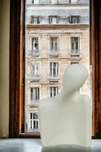 Rugad Biblo Heykel Insan Silüeti Büyük Boy Beyaz Model 8 - Resim 2