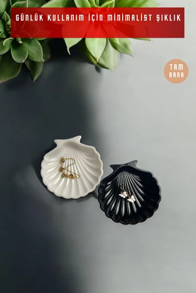 tambana Sunumluk Takı Tabağı Dekoratif Tepsi Obje Seti 2 Parça Model 25 - 2