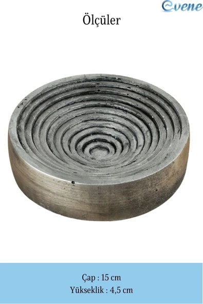 Evene Dekoratif Kase Gümüş Eskitme Renk Takı Kutusu Yüzük Kolye Kutusu Mum Tabağı Takı Organizer Model 2 - 2