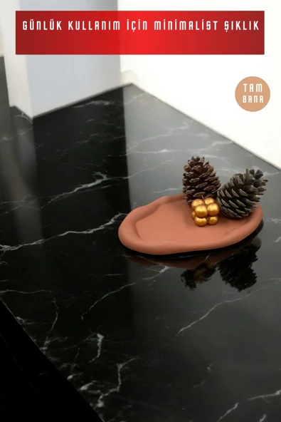 tambana Terracotta Sunumluk Takı Tabağı Dekoratif Tepsi Obje Ev Dekorasyon Model 18 - Resim 2