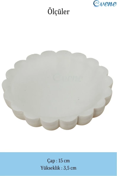 Evene Dekoratif Kase Beyaz Renk Takı Kutusu Yüzük Kolye Kutusu Mum Tabağı Takı Organizer Çiçek Model - 2