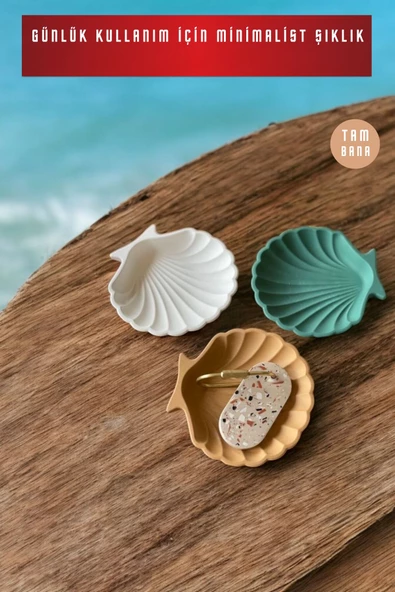 tambana Sunumluk Takı Tabağı Dekoratif Tepsi Obje Seti 3 Parça Model 25 - Resim 2