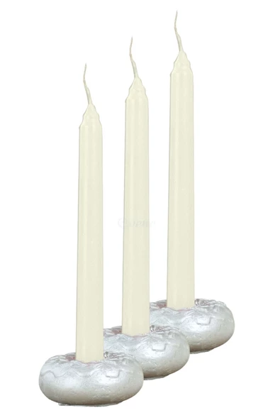 Evene Dekoratif Mumluk Tealight Mumluk Şamdan Mumluk 3 Lü Şamdan Model 33