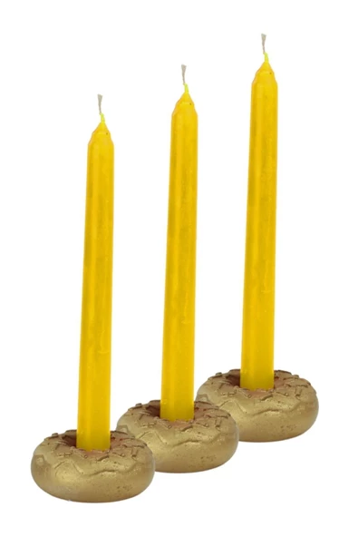 Evene Dekoratif Mumluk Tealight Mumluk Şamdan Mumluk 3 Lü Şamdan Model 33