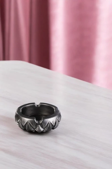 Evene Küllük Gümüş Eskitme Kül Tablası Dekoratif Küllük Model 3 ürün görseli 1