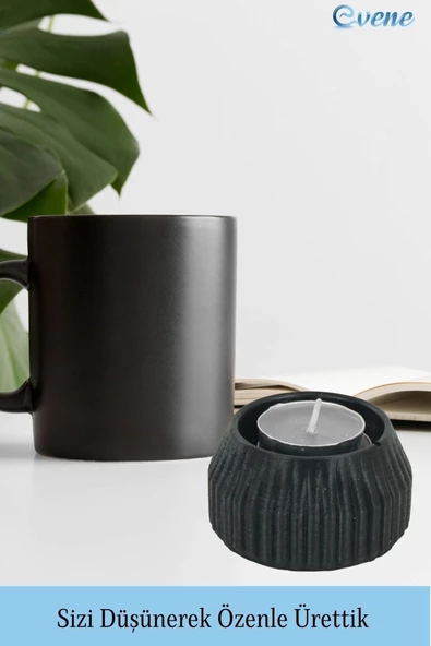 Evene Dekoratif Mumluk Tealight Mumluk Şamdan Mumluk 3 Lü Şamdan Model 38 - 3