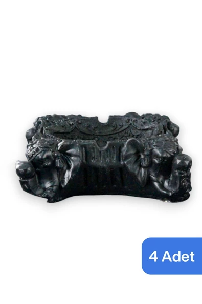 Evene Küllük Siyah Kül Tablası Dekoratif Küllük 4 Adet Model 6 ürün görseli