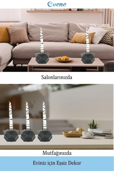 Evene Dekoratif Mumluk Tealight Mumluk Şamdan Mumluk 3 Lü Şamdan Model 42 - Resim 4