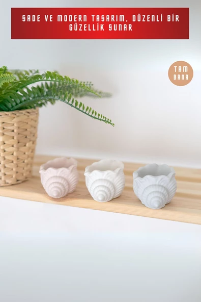 tambana Sunumluk Takı Tabağı Dekoratif Tepsi Obje Seti 3 Parça Model 27 - 4