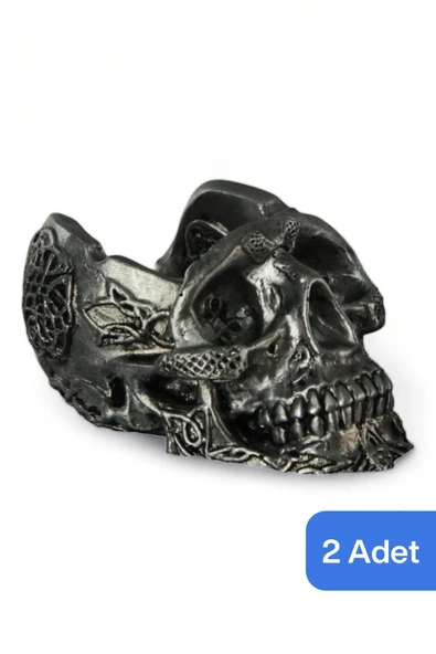 Evene Küllük Gümüş Eskitme Kül Tablası Dekoratif Küllük 2 Adet Model 8 ürün görseli 1