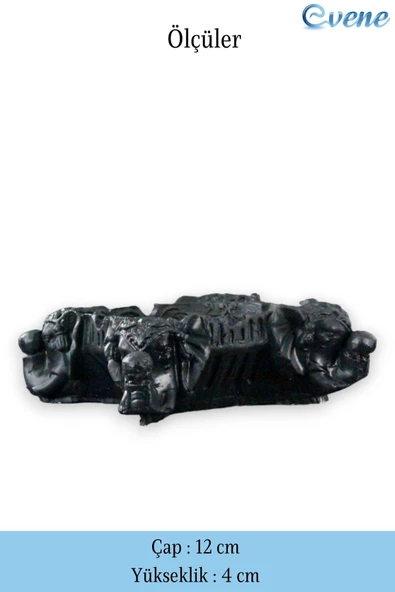 Evene Küllük Siyah Kül Tablası Dekoratif Küllük 4 Adet Model 6 - Resim 2