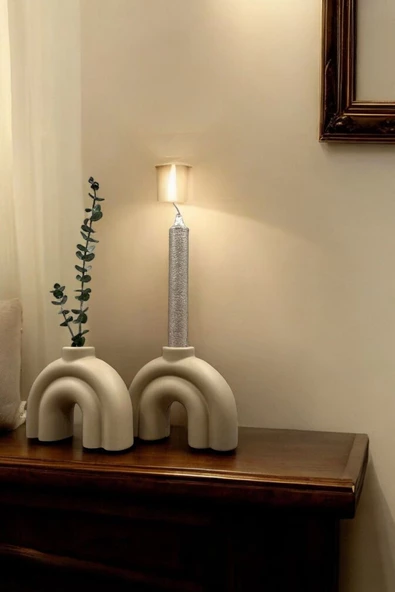 tambana Dekoratif Mumluk Set Şamdan El Yapımı Model 43 ürün görseli 1