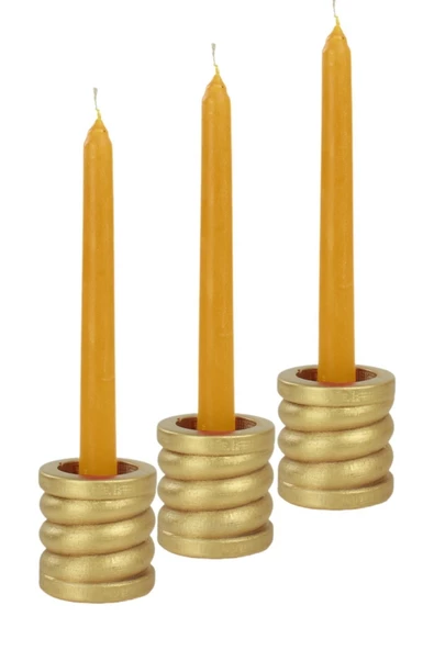 Evene Dekoratif Mumluk Tealight Mumluk Şamdan Mumluk 3 Lü Şamdan Model 27