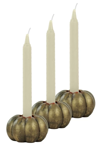 Evene Dekoratif Mumluk Tealight Mumluk Şamdan Mumluk 3 Lü Şamdan Model 34