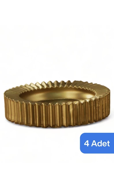 Evene Küllük Altın Kül Tablası Dekoratif Küllük 4 Adet Model 5 ürün görseli